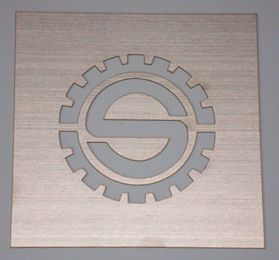刷り込み板（ステンシル・吹き付け板）の製作。鉄板製ステンシル・ステンレス製ステンシル・鉄板製吹き付け板・ステンレス製吹き付け板・会社ロゴ